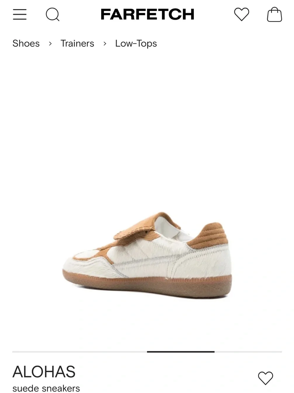 ALOHAS Kids White and Tan Suede Low-Top Sneakers with Gum Sole